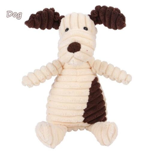 SnuggleChew™ Plush Dog Toy – Squeaky, Durable & Teeth Cleaning
